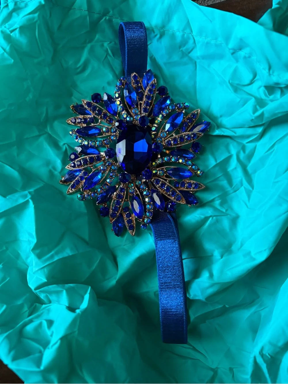 Tieks Turquoise Reusable Tote Bags with Decorative Blue Brooch